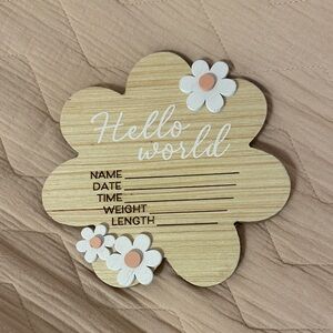 Baby announcement sign